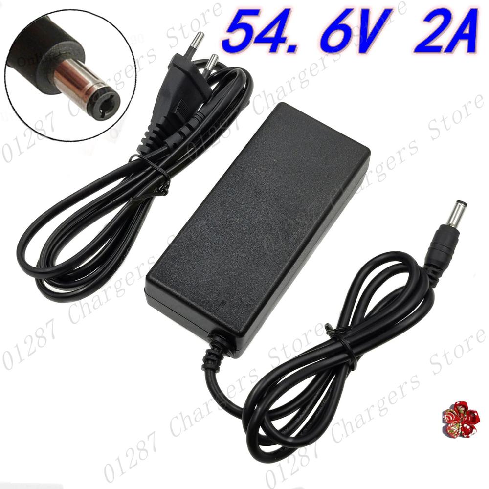 Electric Scooter Charger - 54.6V 2A Charger for 48V Li-ion